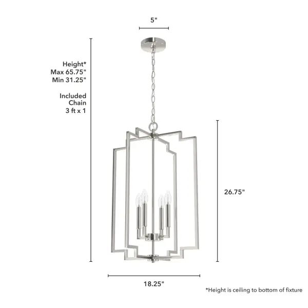 Zoanne Four Light Pendant in Brushed Nickel - Image 7