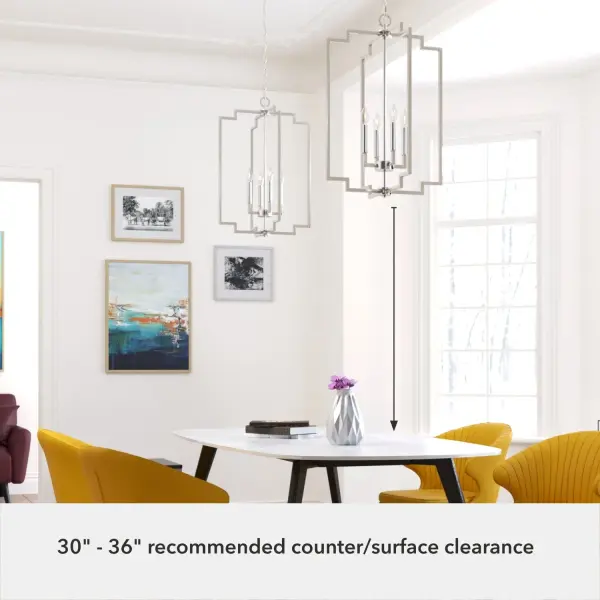 Zoanne Four Light Pendant in Brushed Nickel - Image 9