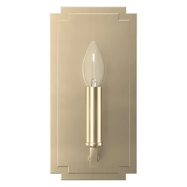 The artistry of the Zoanne sconce is in its simple geometrical design and in its ability to bring focus where you need it. Place one on each side of a mirror or piece of art that will make your room and your decorations shine. The understated fixture enhances everything its light touches. You can wow them all with lights from the Zoanne collection. Rated for indoor use only Requires 1 E12 bulbs. Bulbs not included. Up Mount Only MADE FOR INDOORS: For use in indoor spaces like kitchens, bedrooms, living rooms, dining rooms, and entryways. BULB RECOMMENDATION: Maximum 60 W per light bulb or equivalent LED bulb. Bulbs not included. PICTURED HERE: Match our image using B10 Candle light bulbs. WARRANTY: One-year limited warranty backed by the trusted experts at Hunter.