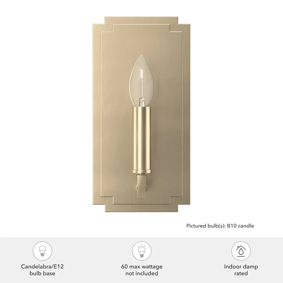 Zoanne One Light Wall Sconce in Alturas Gold - Image 3