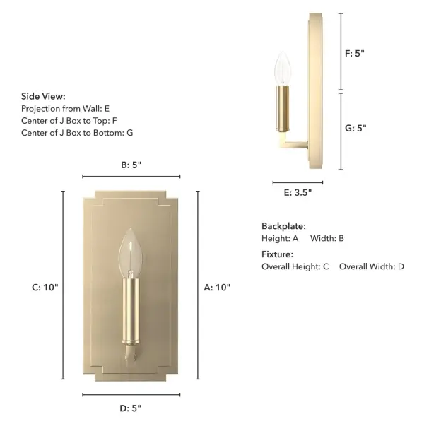 Zoanne One Light Wall Sconce in Alturas Gold - Image 4