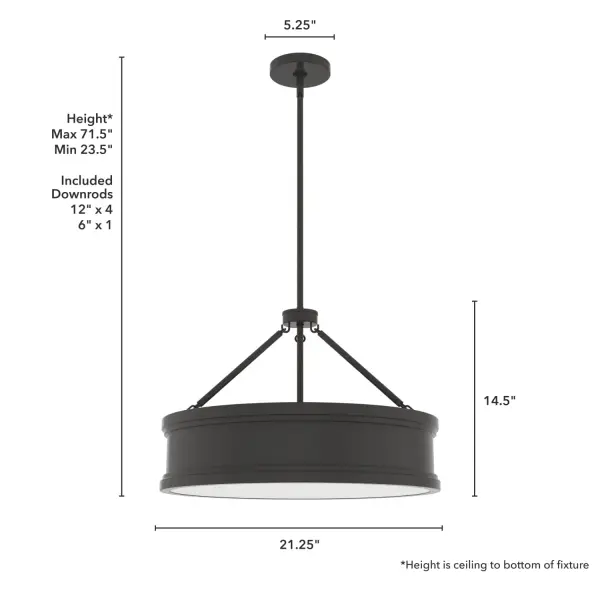 Capshaw Five Light Pendant in Noble Bronze - Image 7