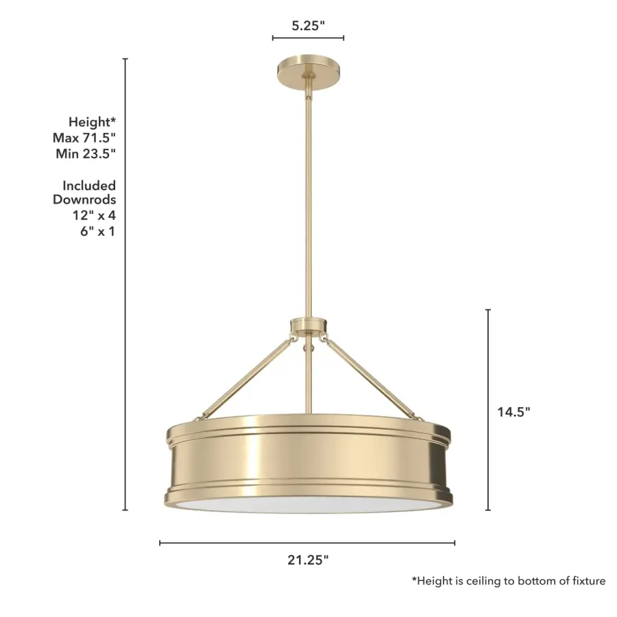 Capshaw Five Light Pendant in Noble Bronze - Image 8