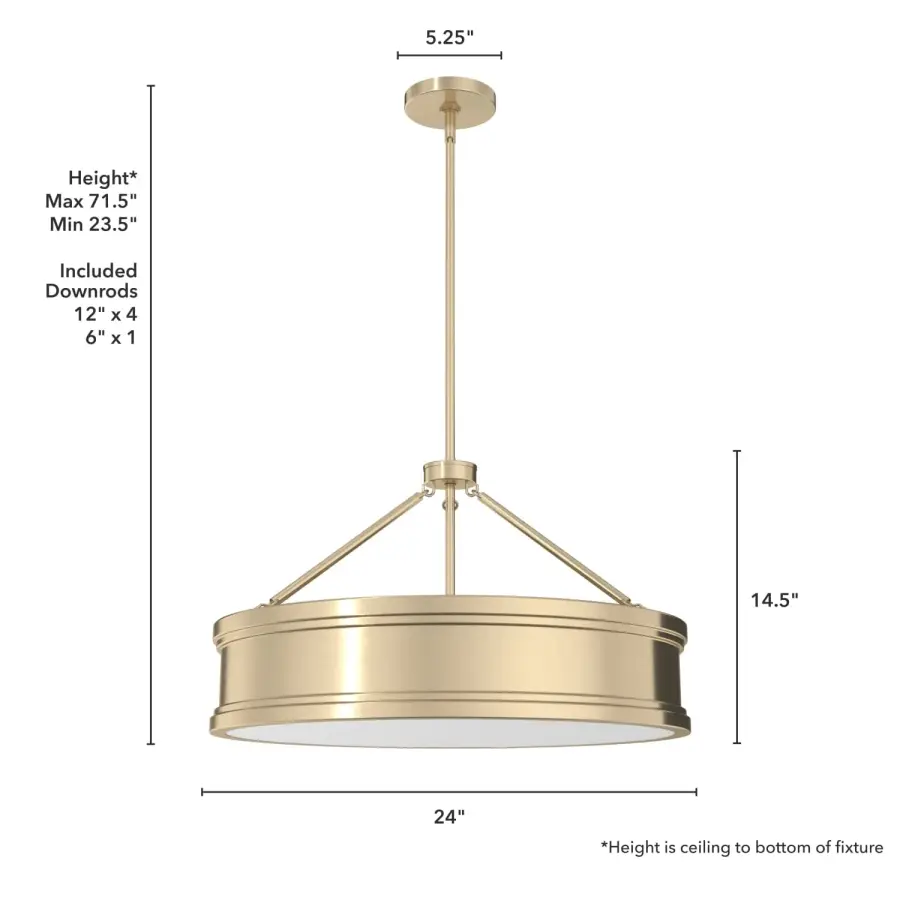 Capshaw Six Light Pendant in Noble Bronze - Image 7