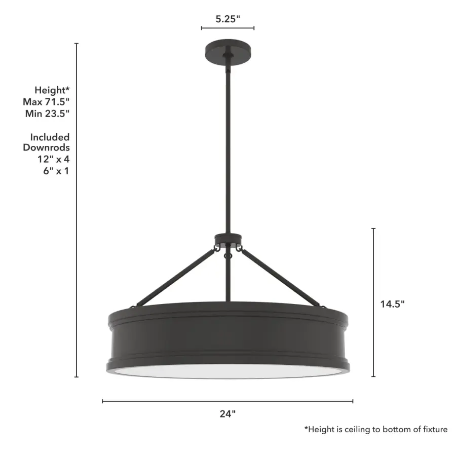 Capshaw Six Light Pendant in Noble Bronze - Image 8