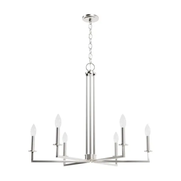 Bearden 6-Light Chandelier in Brushed Nickel - Image 7