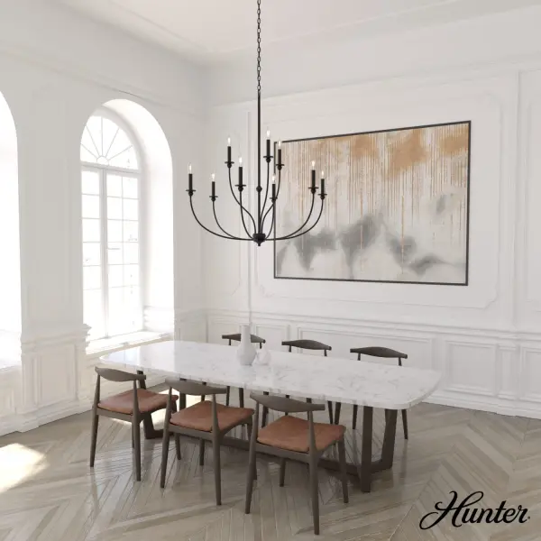 Southcrest Nine Light Chandelier in Matte Black - Image 2