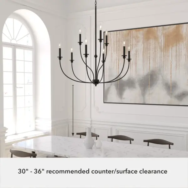 Southcrest Nine Light Chandelier in Matte Black - Image 5