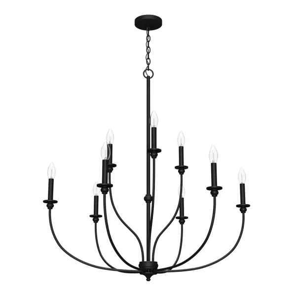 Southcrest Nine Light Chandelier in Matte Black - Image 7
