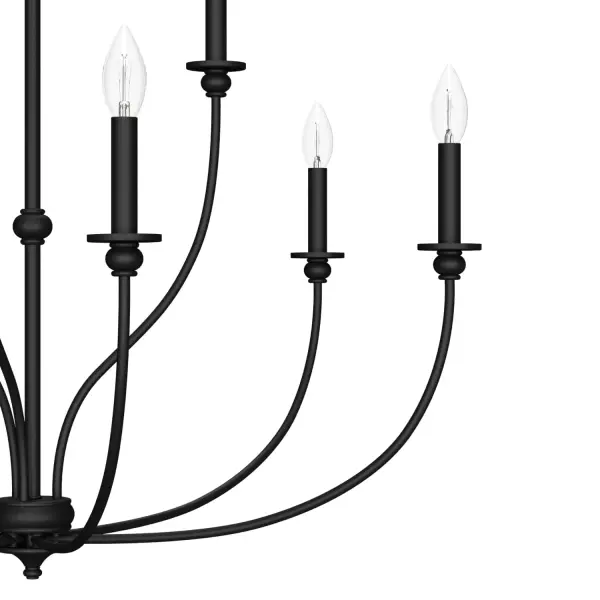 Southcrest Nine Light Chandelier in Matte Black - Image 8