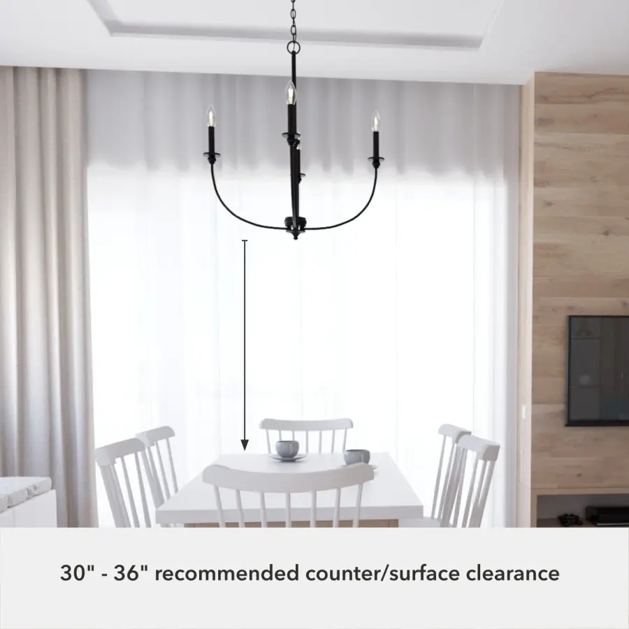 Southcrest Four Light Chandelier in Matte Black - Image 5