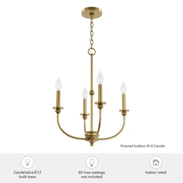 Southcrest Four Light Chandelier in Matte Black - Image 5