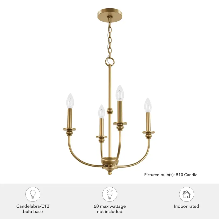 Southcrest Four Light Chandelier in Matte Black - Image 5