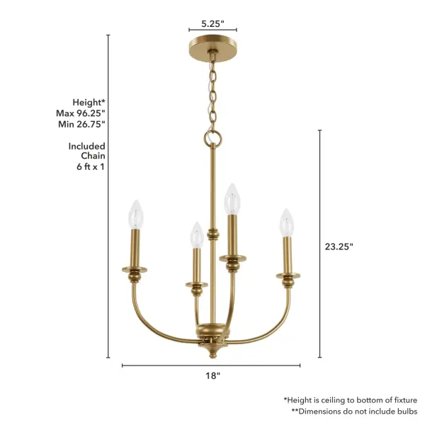 Southcrest Four Light Chandelier in Matte Black - Image 7