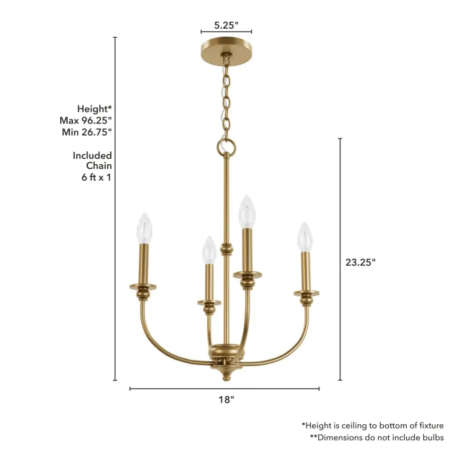 Southcrest Four Light Chandelier in Matte Black - Image 7