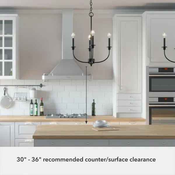 Southcrest Four Light Chandelier in Matte Black - Image 10