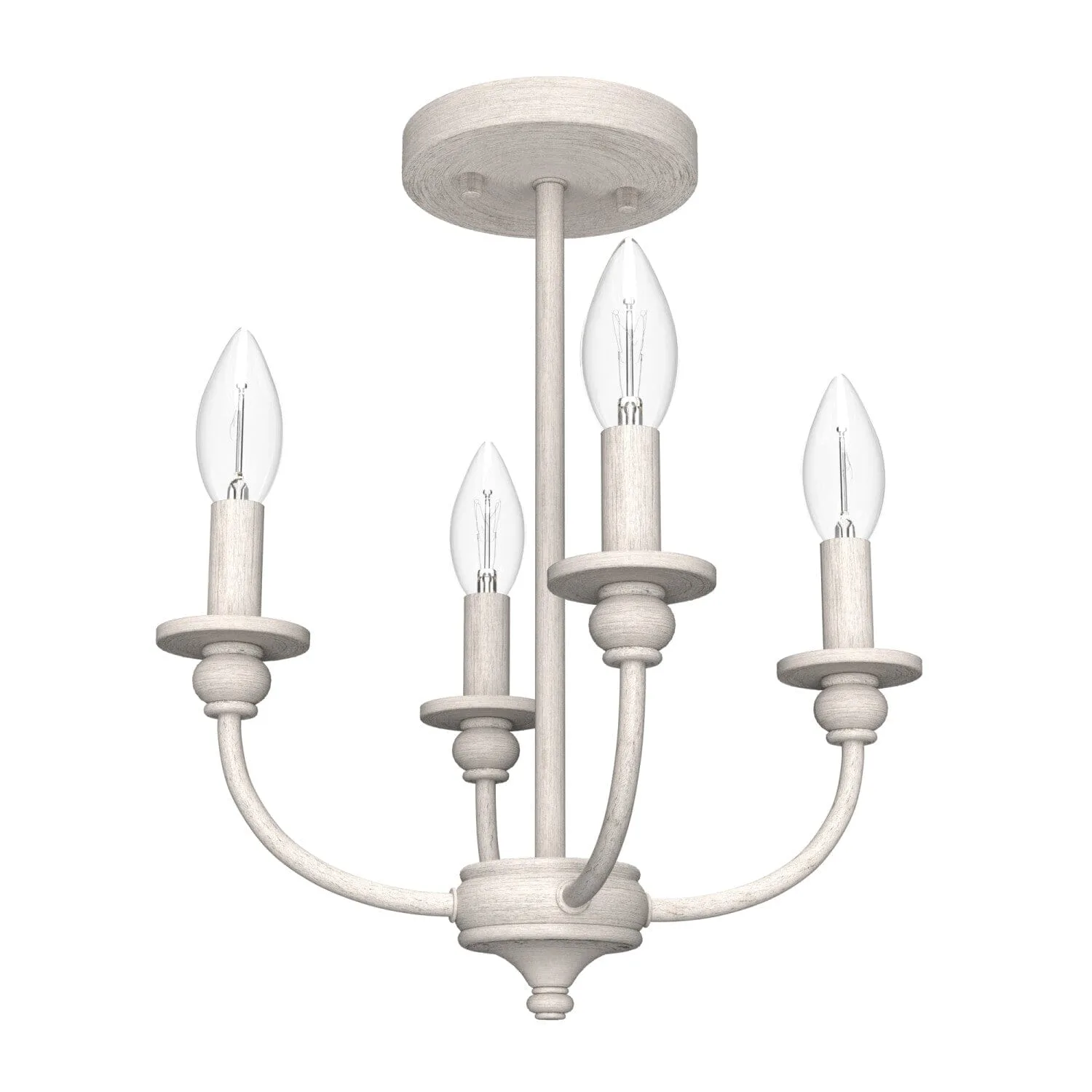 Southcrest Four Light Semi-Flush Mount in Matte Black