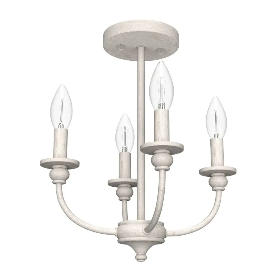 Southcrest Four Light Semi-Flush Mount in Matte Black - Image 1