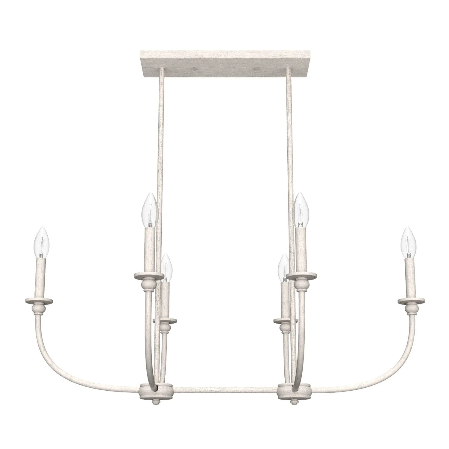 Southcrest Six Light Linear Chandelier in Matte Black