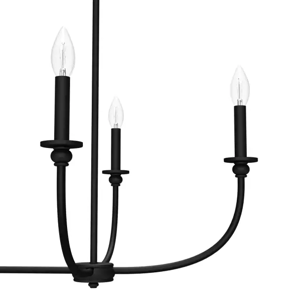 Southcrest Six Light Linear Chandelier in Distressed White - Image 17