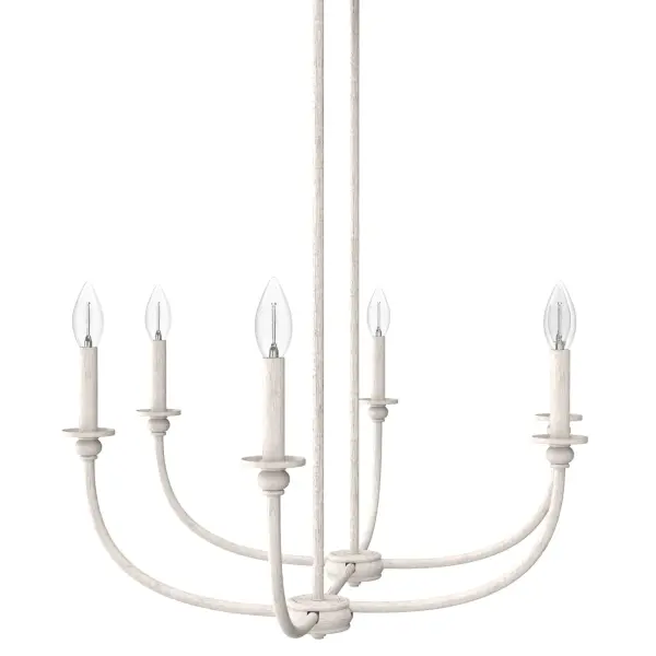 Southcrest Six Light Linear Chandelier in Distressed White - Image 18