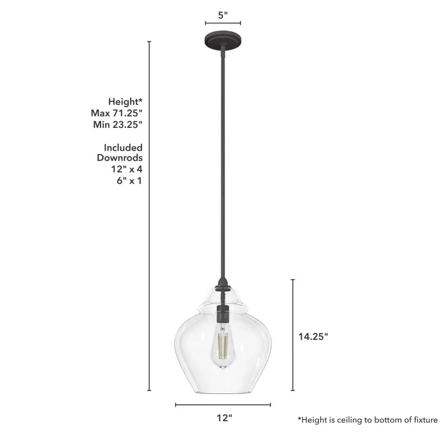 Dunshire One Light Pendant in Noble Bronze - Image 4