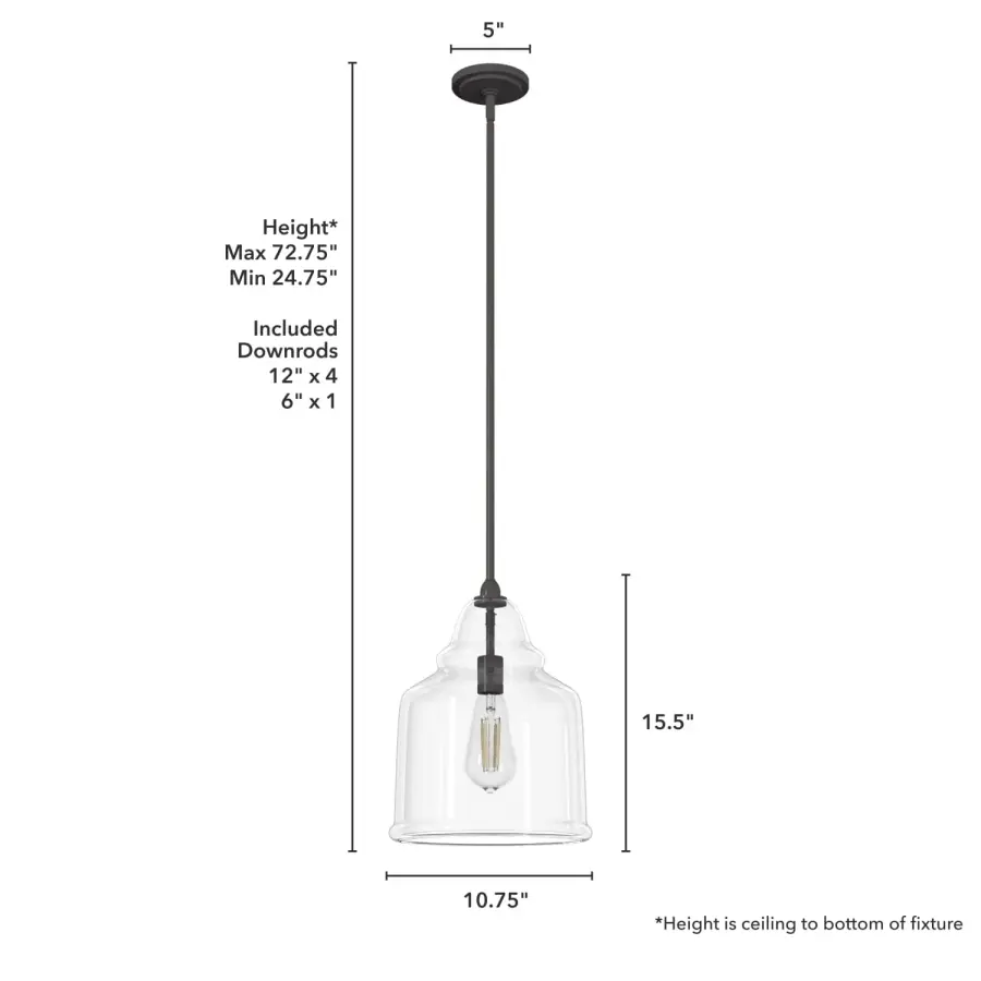 Dunshire One Light Pendant in Noble Bronze - Image 4