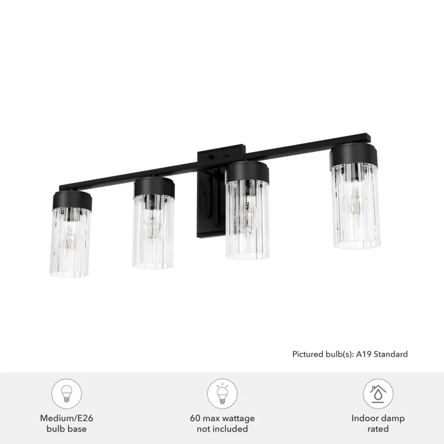 Gatz Four Light Bathroom Vanity in Alturas Gold - Image 5