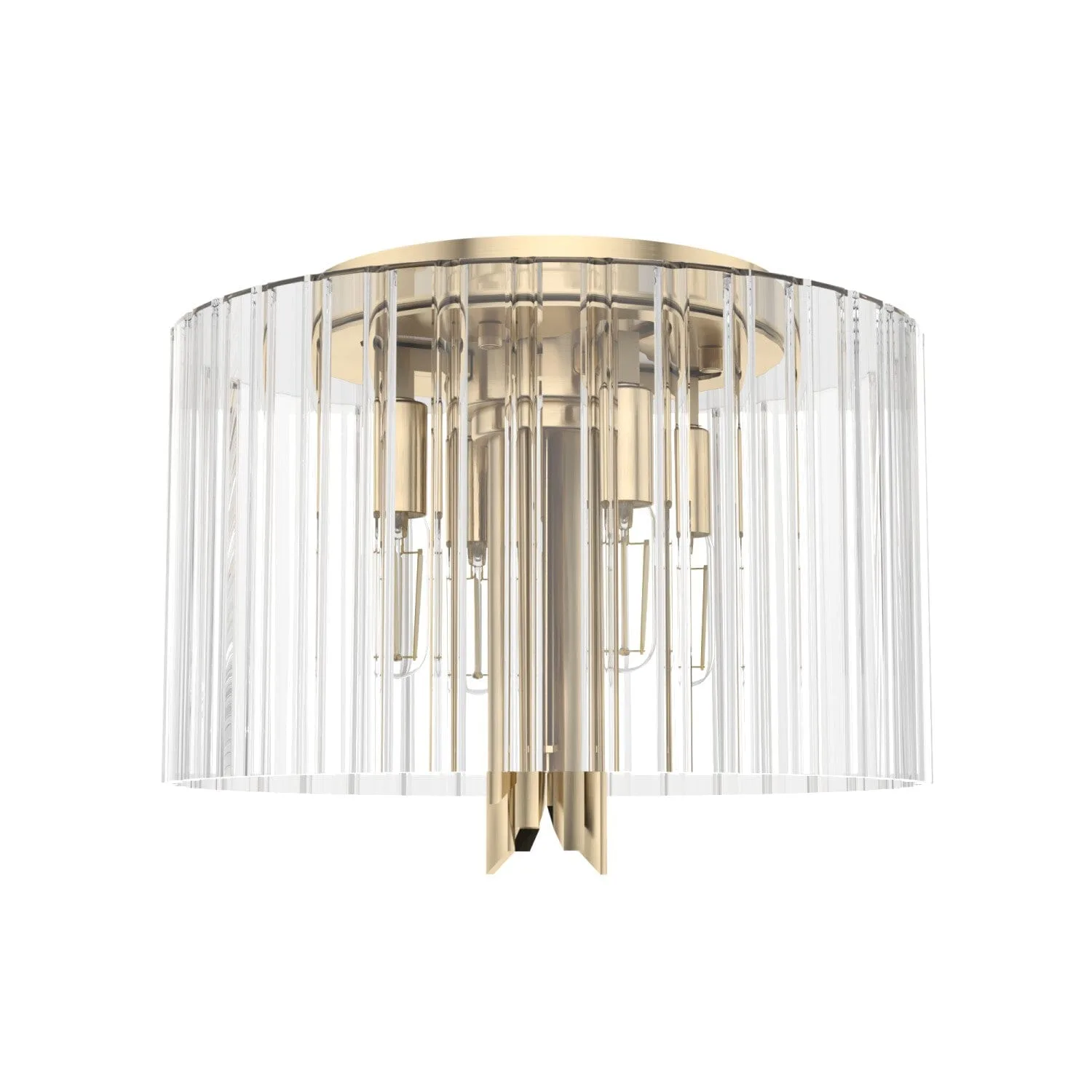 Gatz Four Light Flush Mount in Brushed Nickel