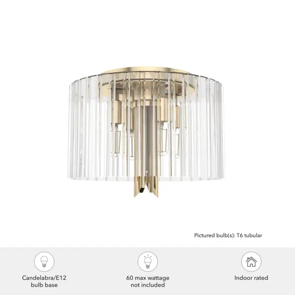 Gatz Four Light Flush Mount in Alturas Gold - Image 3