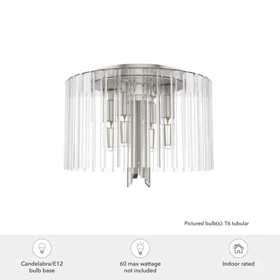Gatz Four Light Flush Mount in Alturas Gold - Image 4