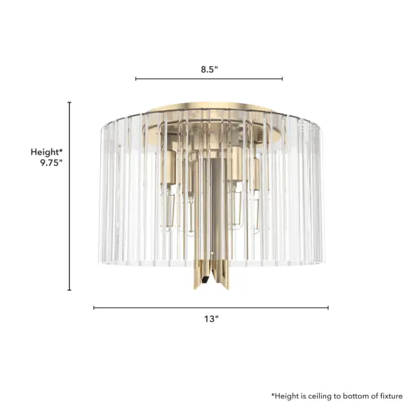 Gatz Four Light Flush Mount in Alturas Gold - Image 5