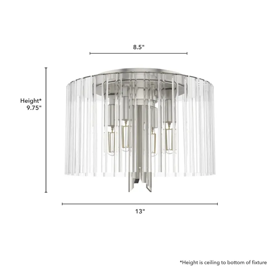 Gatz Four Light Flush Mount in Alturas Gold - Image 6