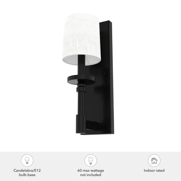 Briargrove One Light Wall Sconce in Matte Black - Image 3