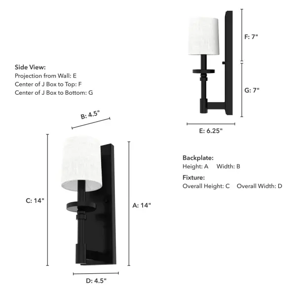 Briargrove One Light Wall Sconce in Matte Black - Image 4
