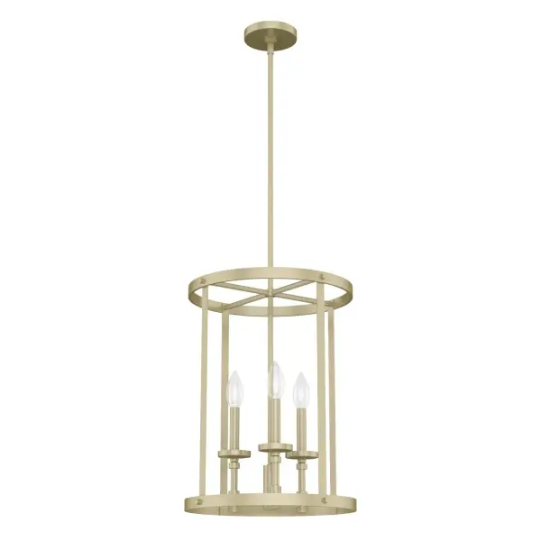 The Briargrove pendant chandelier will be a lovely addition to your space. Suitable as a light, welcoming guests in your entry, or as a trio of fixtures lighting meals and entertaining moments over your kitchen island, this fixture adds a bit of traditional formality with a modern twist. You can spread the style throughout your home by adding others from the collection. Rated for indoor use only Requires 3 E12 bulbs. Bulbs not included. MADE FOR INDOORS: For use in indoor spaces like kitchens, bedrooms, living rooms, dining rooms, and entryways. BULB RECOMMENDATION: Maximum 60 W per light bulb or equivalent LED bulb. Bulbs not included. PICTURED HERE: Match our image using B10 Candle light bulbs. CUSTOMIZABLE HANGING OPTIONS: With the minimum required downrod, the hanging length is 26.75 inches. When using all of the included downrod, the maximum hanging length is 68.75 inches. WARRANTY: One-year limited warranty backed by the trusted experts at Hunter.