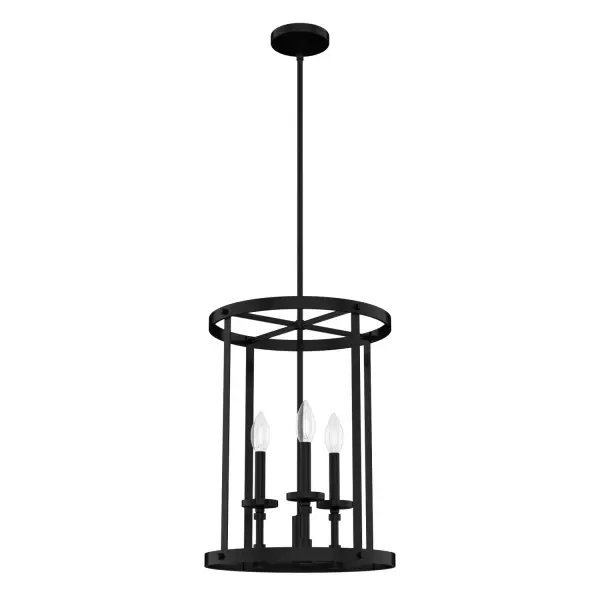 The Briargrove pendant chandelier will be a lovely addition to your space. Suitable as a light, welcoming guests in your entry, or as a trio of fixtures lighting meals and entertaining moments over your kitchen island, this fixture adds a bit of traditional formality with a modern twist. You can spread the style throughout your home by adding others from the collection. Rated for indoor use only Requires 3 E12 bulbs. Bulbs not included. MADE FOR INDOORS: For use in indoor spaces like kitchens, bedrooms, living rooms, dining rooms, and entryways. BULB RECOMMENDATION: Maximum 60 W per light bulb or equivalent LED bulb. Bulbs not included. PICTURED HERE: Match our image using B10 Candle light bulbs. CUSTOMIZABLE HANGING OPTIONS: With the minimum required downrod, the hanging length is 26.75 inches. When using all of the included downrod, the maximum hanging length is 68.75 inches. WARRANTY: One-year limited warranty backed by the trusted experts at Hunter. - alternate view
