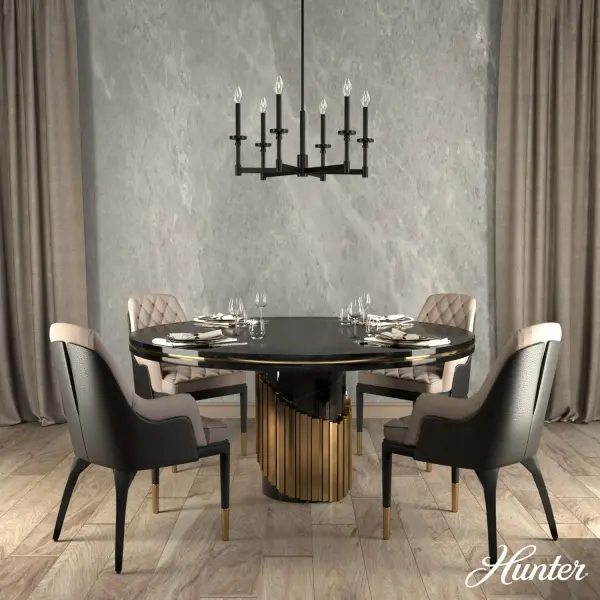 Briargrove Six Light Chandelier in Matte Black - Image 2