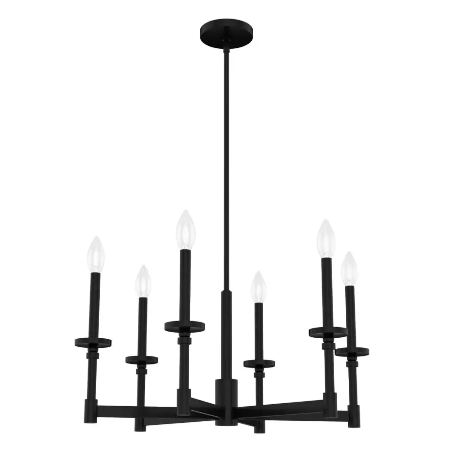 Briargrove Six Light Chandelier in Matte Black - Image 7