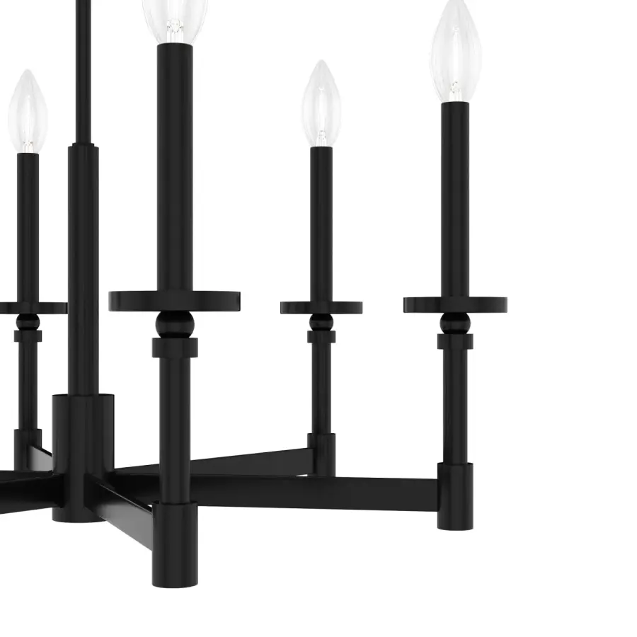Briargrove Six Light Chandelier in Matte Black - Image 8