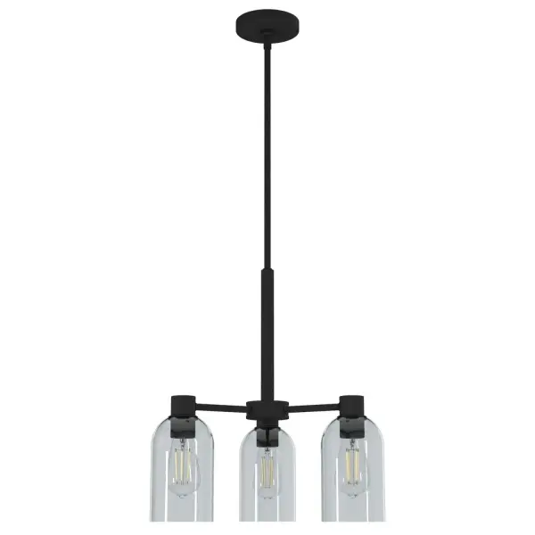 With a simple design and variety of glass finishes, the Lochemeade modern vanity lighting lets you tailor the look of any space. The dome glass embraces minimalism to make a statement without being overpowering. Add it to small bathrooms or bathrooms with double vanities: It's damp-rated and designed to hold up to humidity in indoor spaces. The option gives you ample opportunity for light output while also showcasing the beautiful glass domes. Rated for indoor use only Requires 3 E26 bulbs. Bulbs not included. MADE FOR INDOORS: For use in indoor spaces like kitchens, bedrooms, living rooms, dining rooms, and entryways. BULB RECOMMENDATION: Maximum 60 W per light bulb or equivalent LED bulb. Bulbs not included. PICTURED HERE: Match our image using ST64 Edison light bulbs. CUSTOMIZABLE HANGING OPTIONS: With the minimum required downrod, the hanging length is 25 inches. When using all of the included downrod, the maximum hanging length is 67 inches. WARRANTY: One-year limited warranty backed by the trusted experts at Hunter.