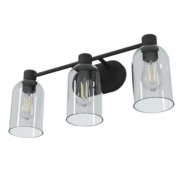 Lochemeade 3-Light Bathroom Vanity in Natural Black Iron - Image 7