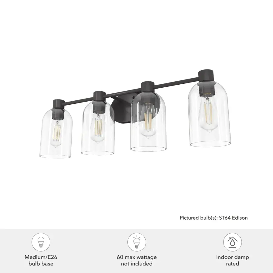 Lochemeade 4-Light Bathroom Vanity in Noble Bronze - Image 5