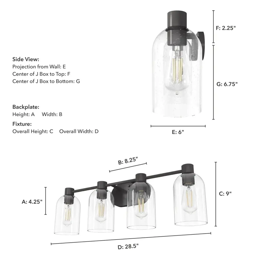 Lochemeade 4-Light Bathroom Vanity in Noble Bronze - Image 7