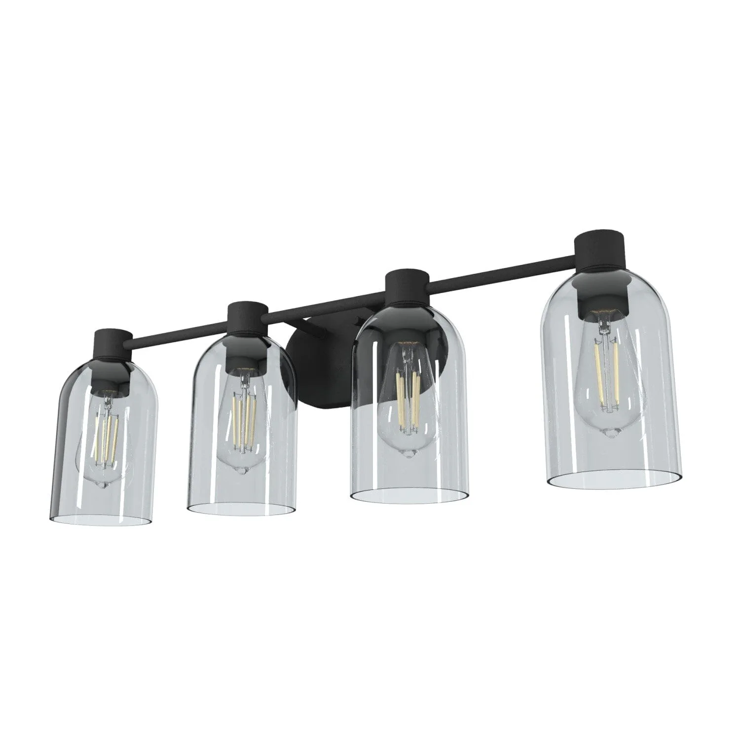 Lochemeade 4-Light Bathroom Vanity in Natural Black Iron