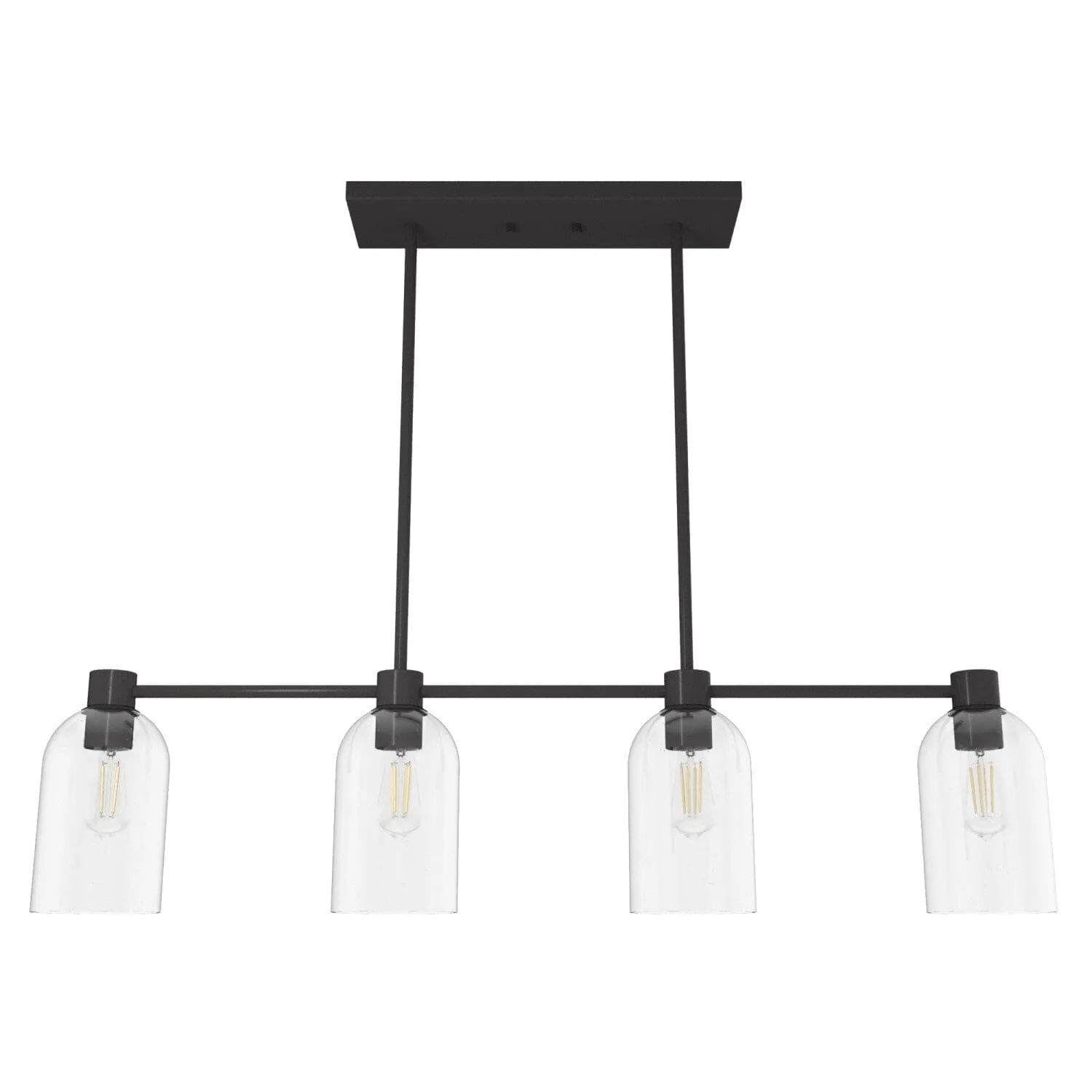 Lochemeade 4-Light Linear Chandelier in Brushed Nickel