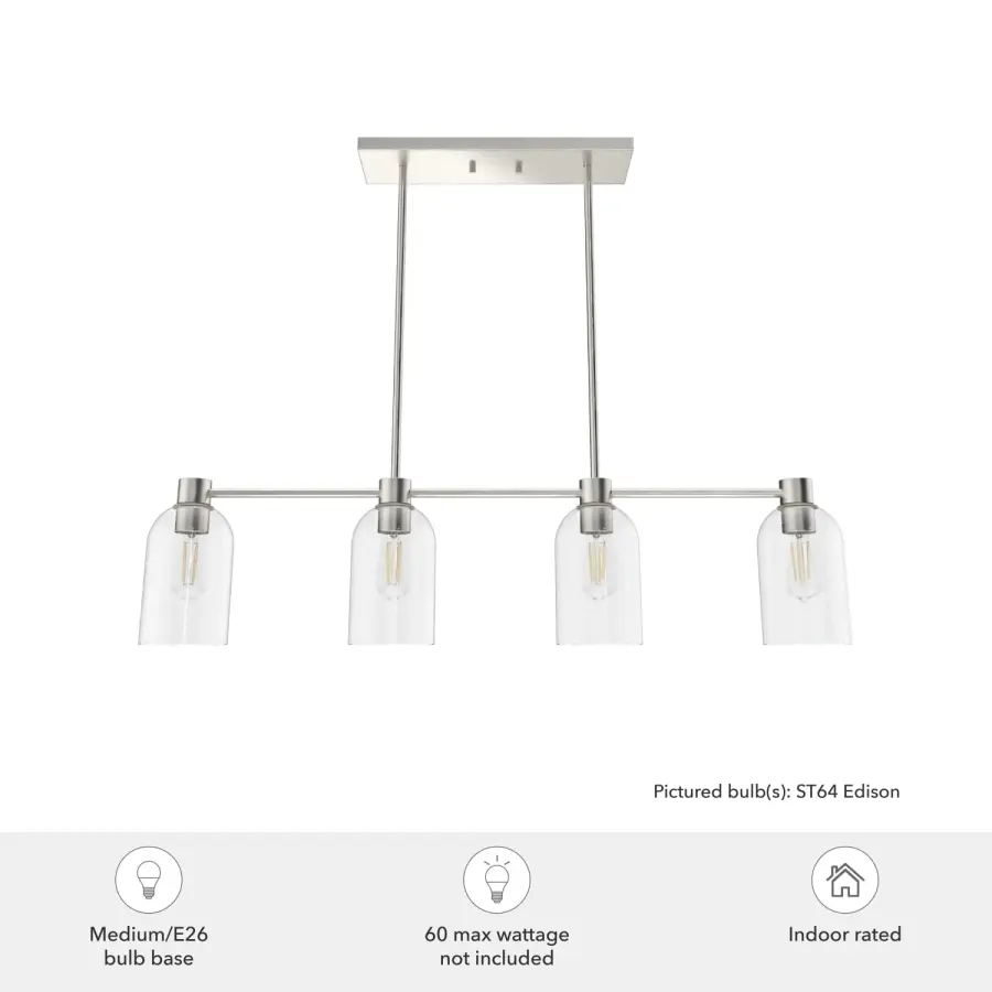 Lochemeade 4-Light Linear Chandelier in Noble Bronze - Image 6