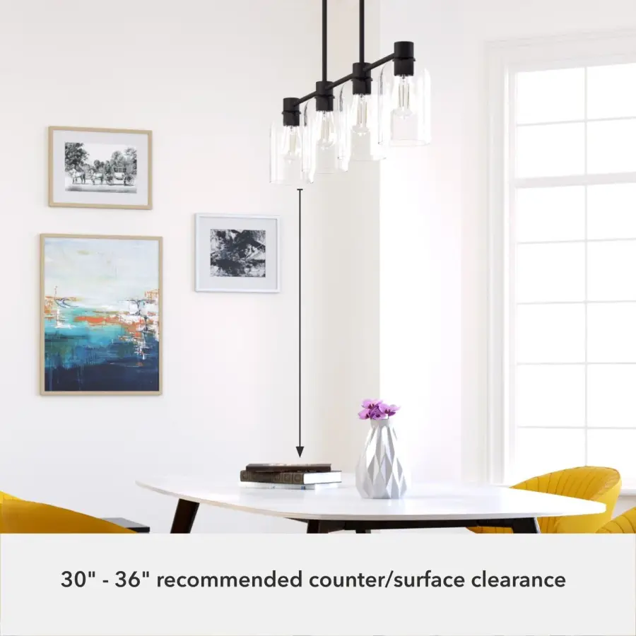 Lochemeade 4-Light Linear Chandelier in Noble Bronze - Image 9