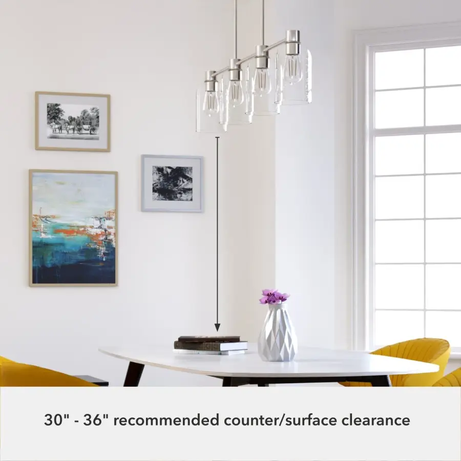 Lochemeade 4-Light Linear Chandelier in Noble Bronze - Image 10