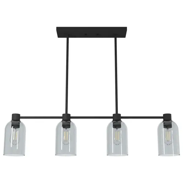 Lochemeade Four Light Linear Chandelier in Natural Black Iron - Image 7